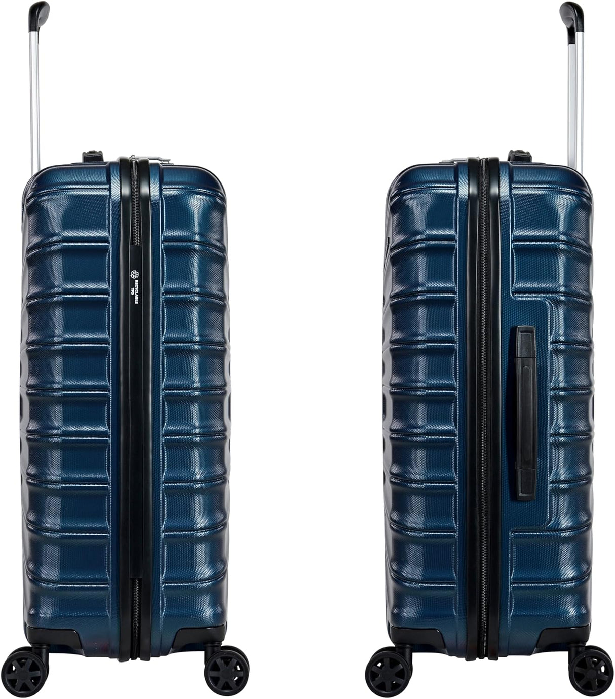 Eminent KK30 24-Inch TPO Ultra-Light Fashion Checked Luggage with Safe Zipper, TSA Lock & Double Spinner Wheels – DK Navy