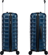 Eminent KK30 24-Inch TPO Ultra-Light Fashion Checked Luggage with Safe Zipper, TSA Lock & Double Spinner Wheels – DK Navy