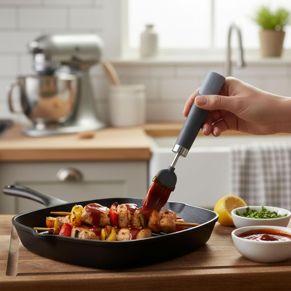 Prestige Easy Prep Pastry Brush | Non-Slip Silicone Handle | Dishwasher Safe | PR49280