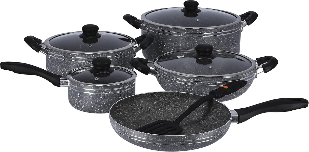 Delcasa 10-Piece Non-Stick Granite Coated Cookware Set - DC1889