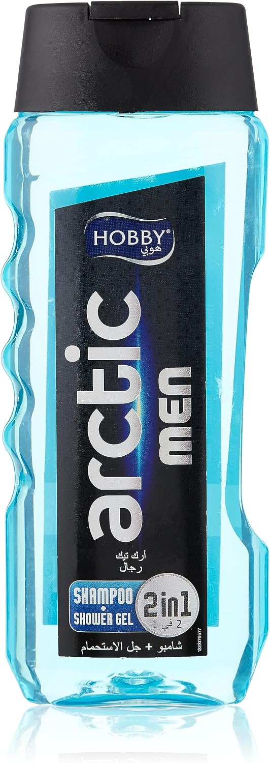 Hobby Men 2 in 1 Arctic Shampoo + Shower Gel Body Wash, 400ml