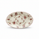 Legend Floral Ceramic Oval Platter Cream - 14 Inch