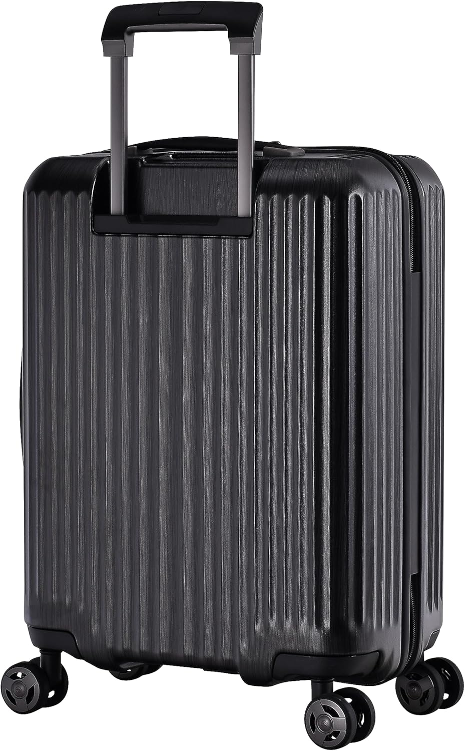 Eminent KK50B Alfred 20-Inch Hard Shell Cabin Luggage with Front-Loading Laptop Access, Dual-Side TSA Lock & USB Port – Brushed Black