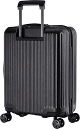 Eminent KK50B Alfred 20-Inch Hard Shell Cabin Luggage with Front-Loading Laptop Access, Dual-Side TSA Lock & USB Port – Brushed Black