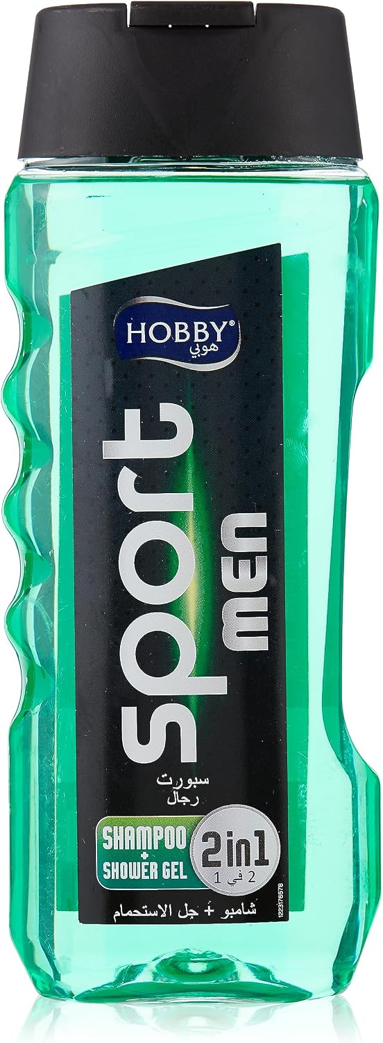 Hobby Men 2 in 1 Sport Shampoo + Shower Gel Body Wash, 400ml