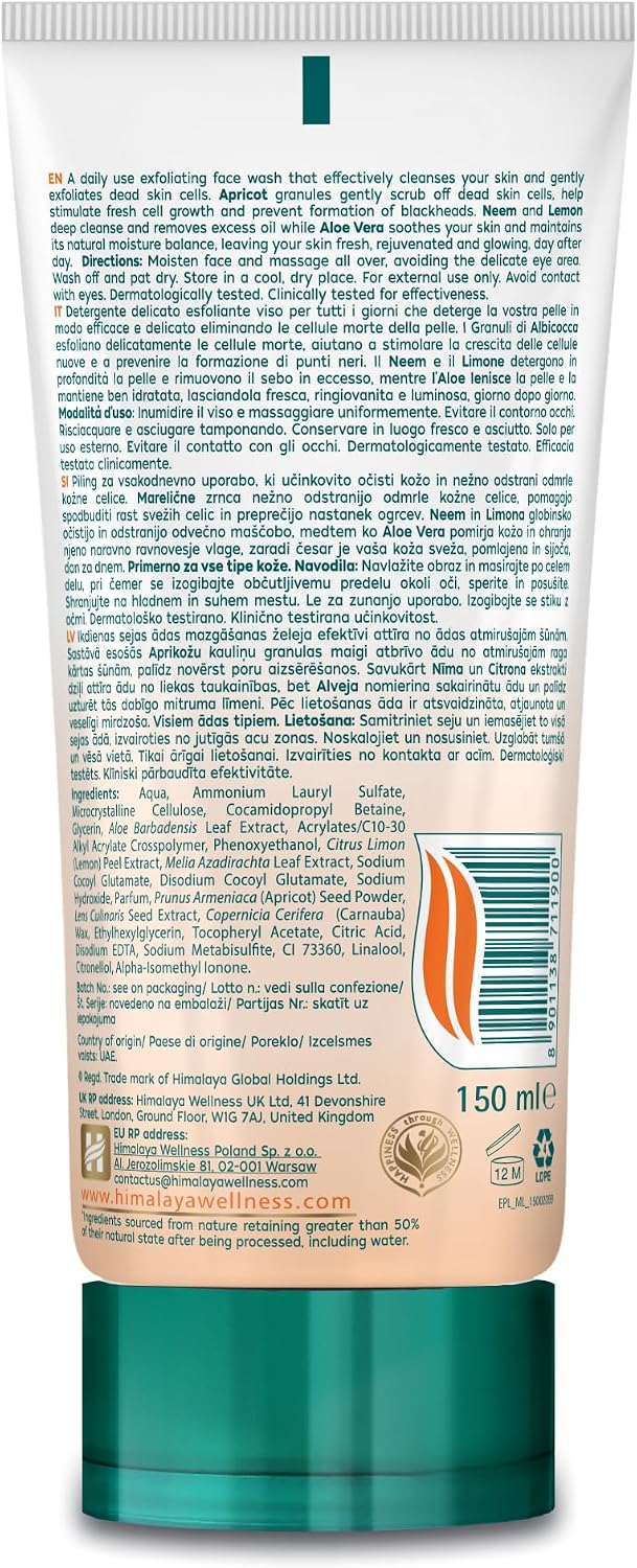 Himalaya Gentle Exfoliating Apricot Face Wash 150ml