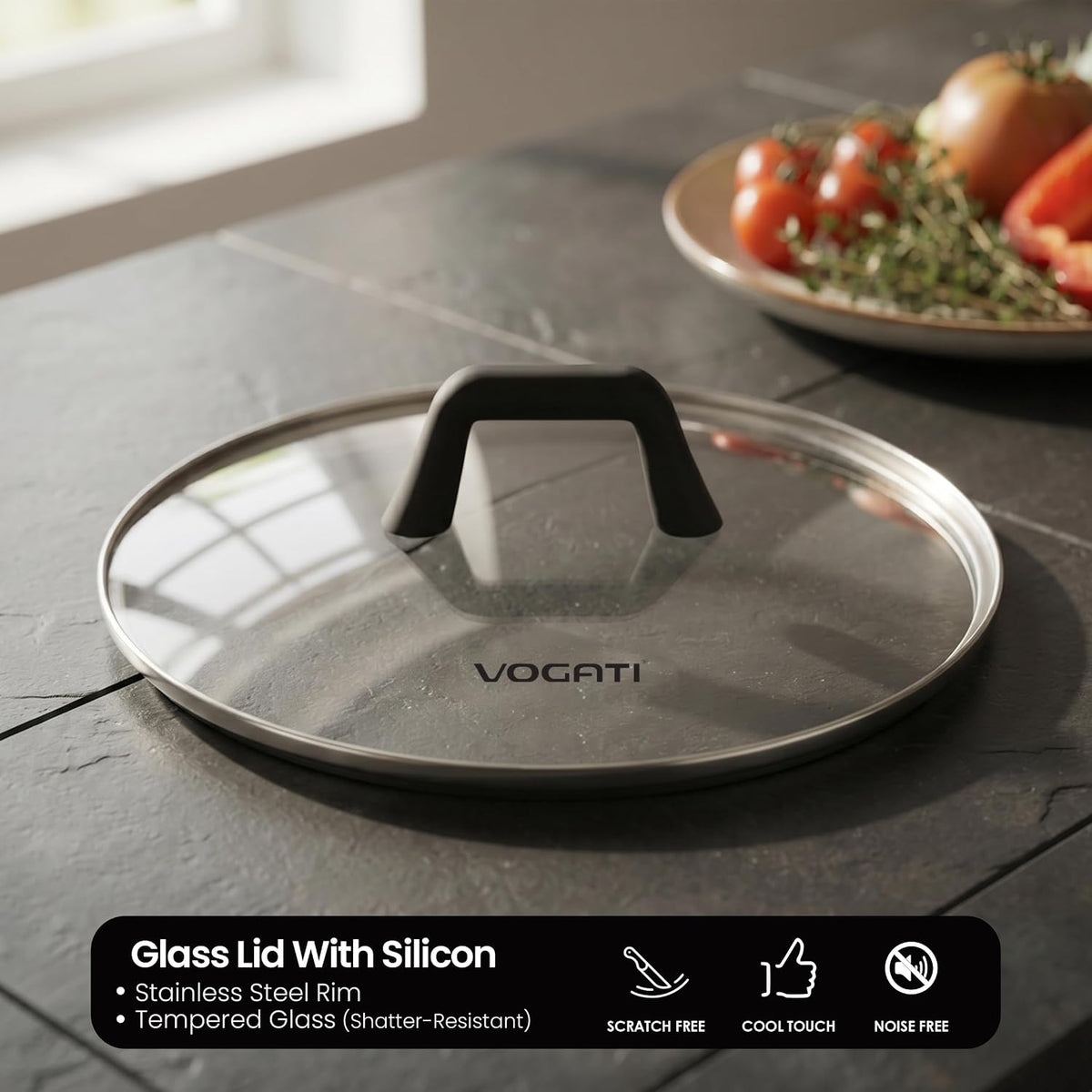 Vogati Casserole With Lid 28cm, 8 Ltr