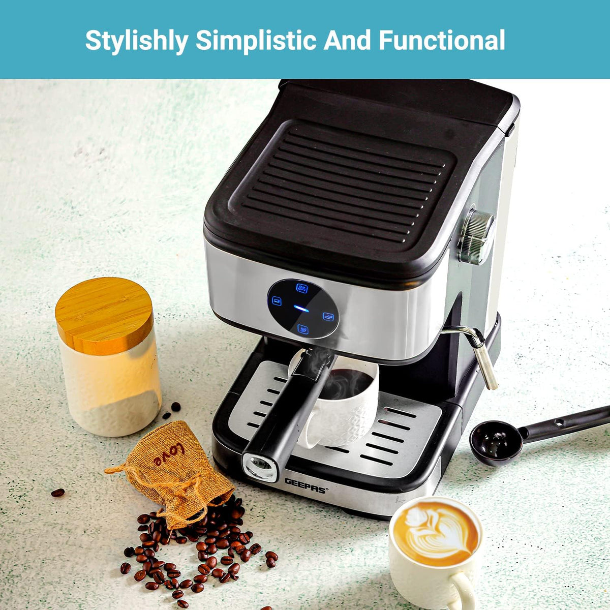Geepas 1.5L Digital Cappuccino Maker GCM41511