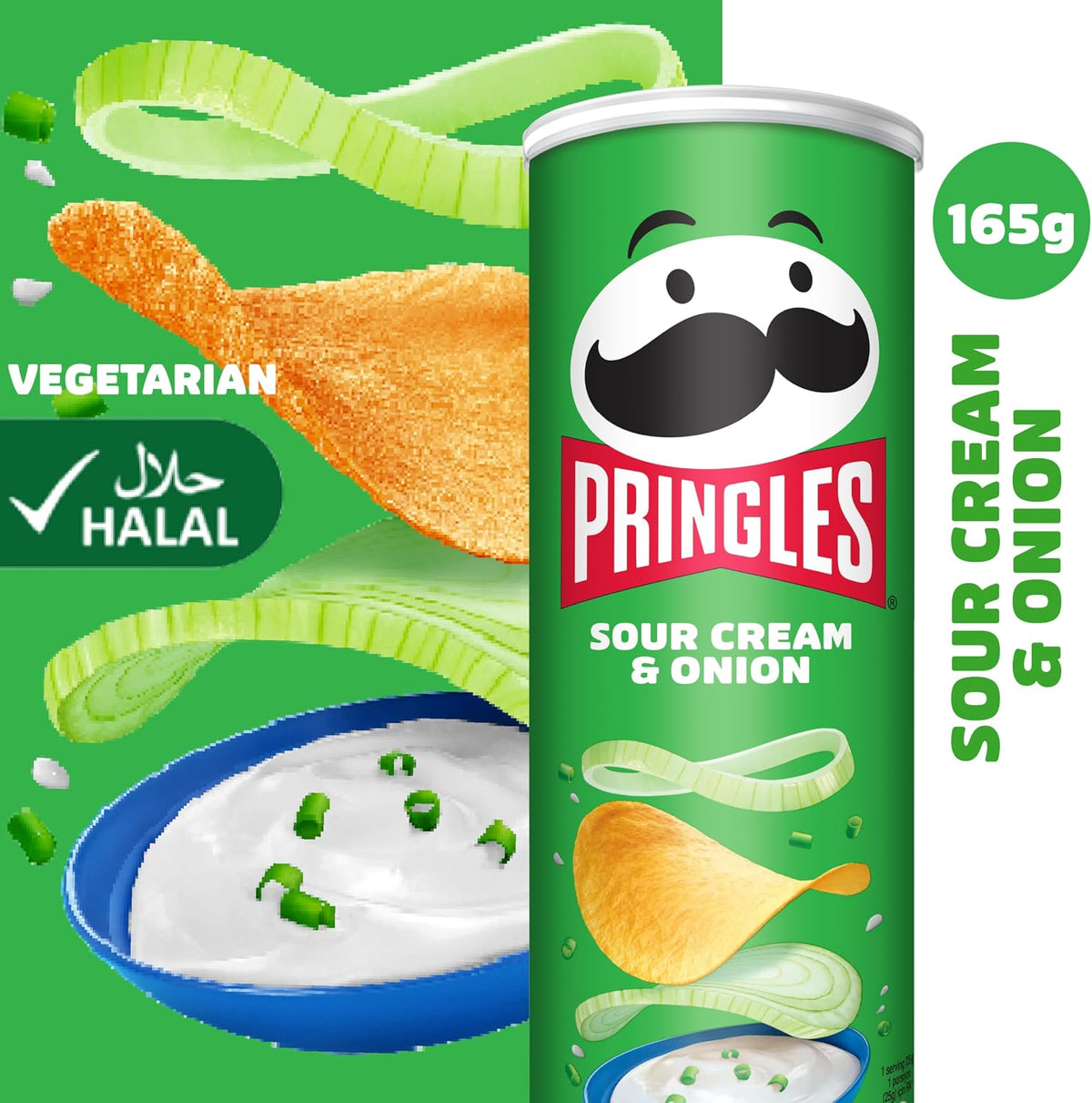 Pringles Sour Cream & Onion Flavour - Potato Chips - 165gm