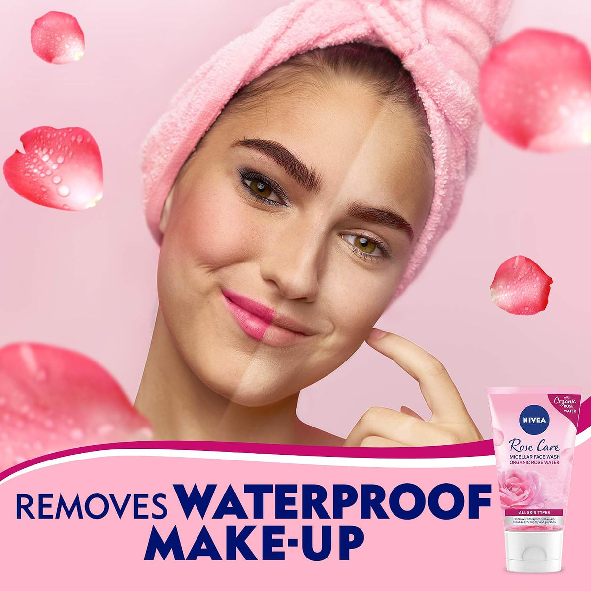 Nivea Face Wash Micellar, Rose Care 150ml