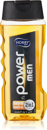 Hobby Men 2 in 1 Power Shampoo + Shower Gel Body Wash, 400ml