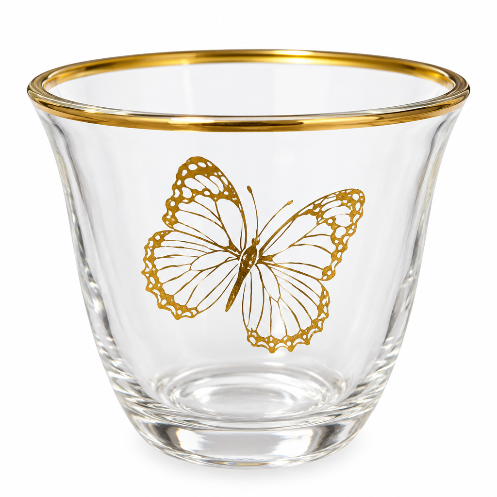 12-Piece Glass Cawa Cup Set - 60ml