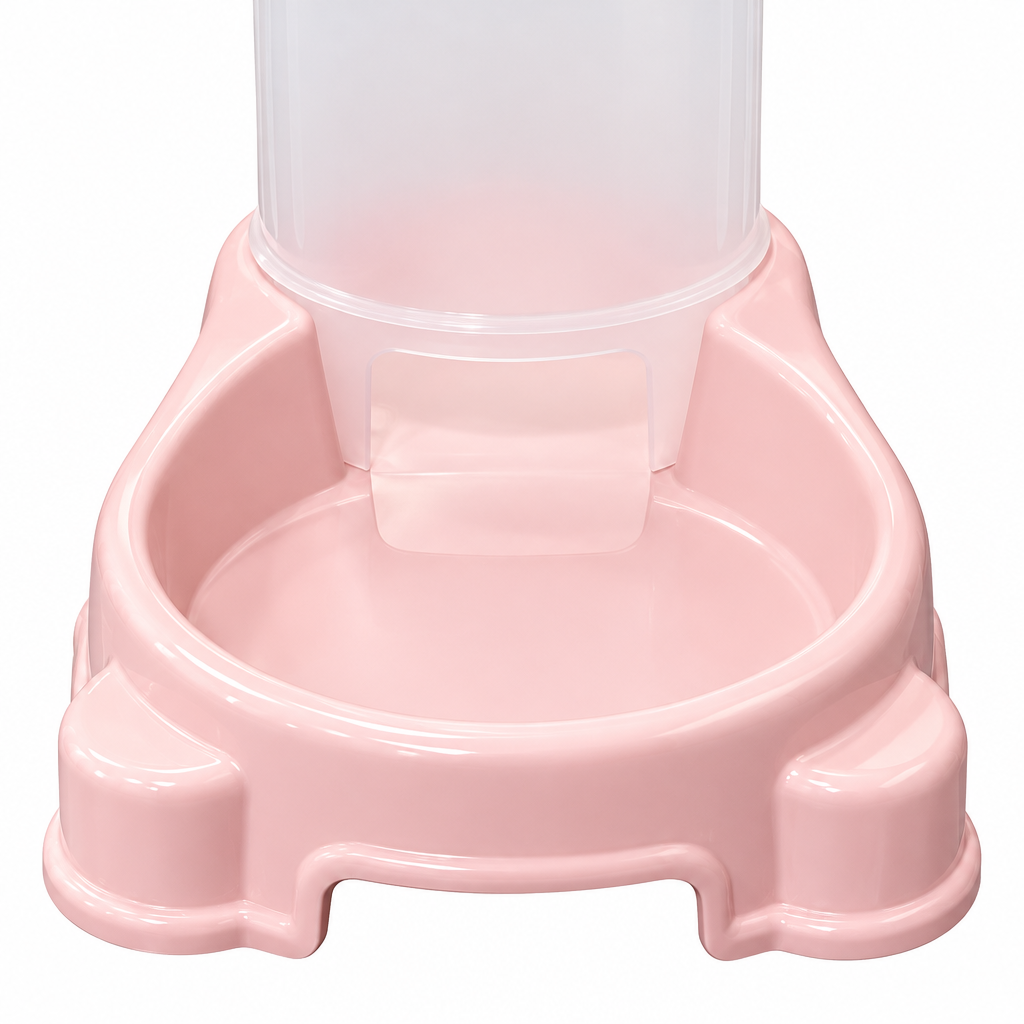 Plastic Pet Food Feeder Pink - 25×25cm