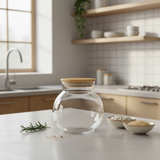 Glass Jar with Natural Bamboo Lid - 350ml