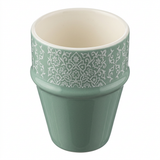 Dallah Addar 12-Piece Ceramic Cawa Cup Set Sage Green - 100ml