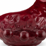 وعاء زينة من الراتنج على شكل بجعة عنابي - 32×28 سم