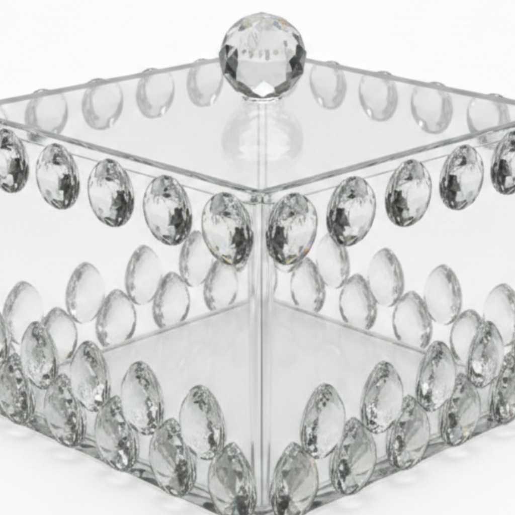 Glass Candy Pot with Lid - 16×10cm