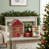Christmas Gingerbread House Metal Candy Box - 21×13cm