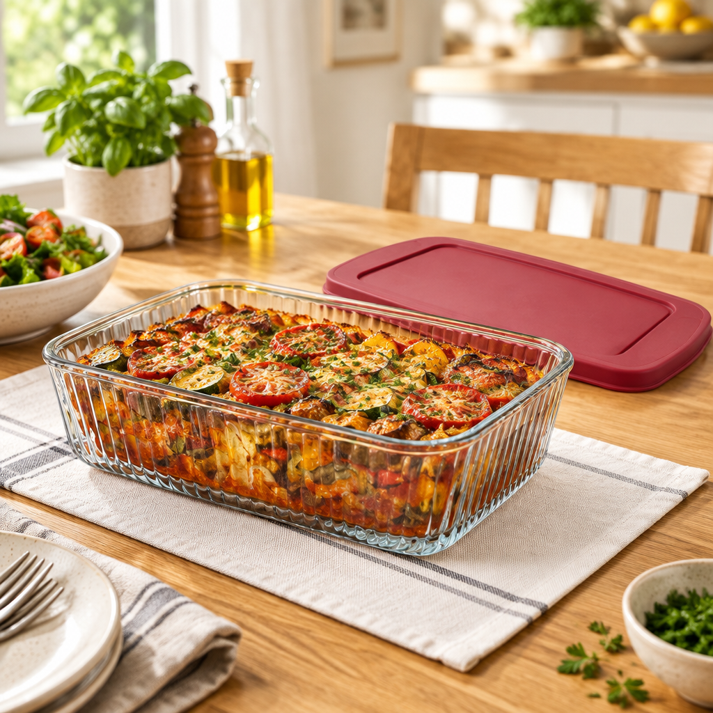 Beyti Glass Baking Dish with Lid - 1800ml