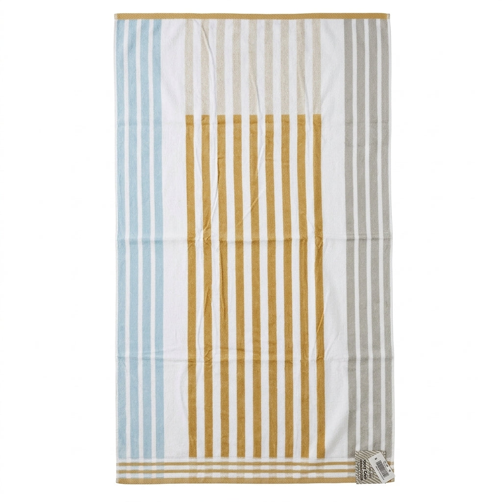 BTC Bath Towel White with Blue - 70×140cm