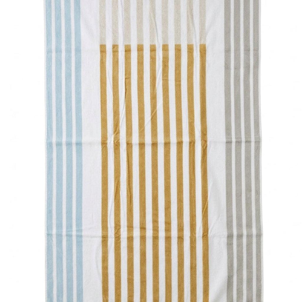 BTC Bath Towel White with Blue - 70×140cm