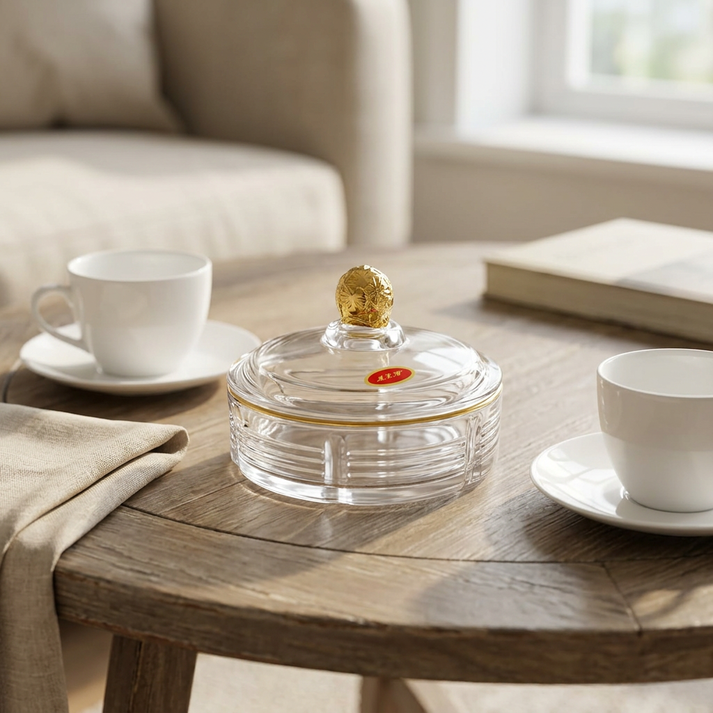 M.E.W Glass Sugar Pot with Lid - 12cm
