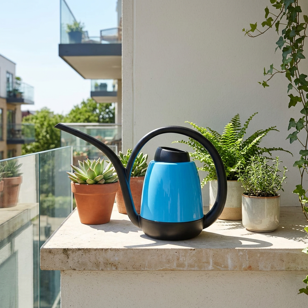 Plastic Garden Watering Jug  Blue & Black - 750ml