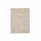 Carpet Ivory with Taupe & Light Grey Abstract Pattern
