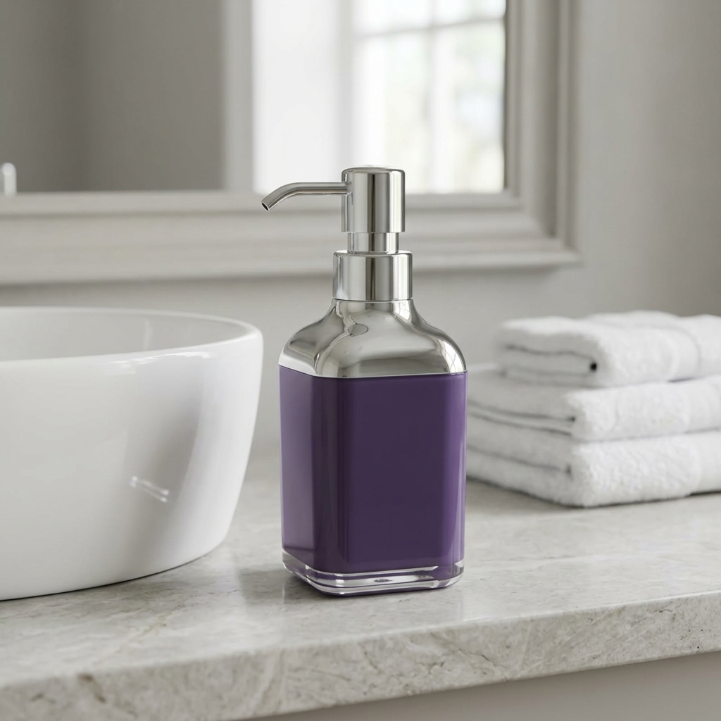 Acrylic Liquid Soap Dispenser Purple - 400ml