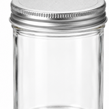 Beyti Clear Glass Jar with Silver Lid – 500ml