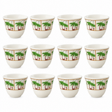 12-Piece Ceramic Cawa Cup Set - 80ml