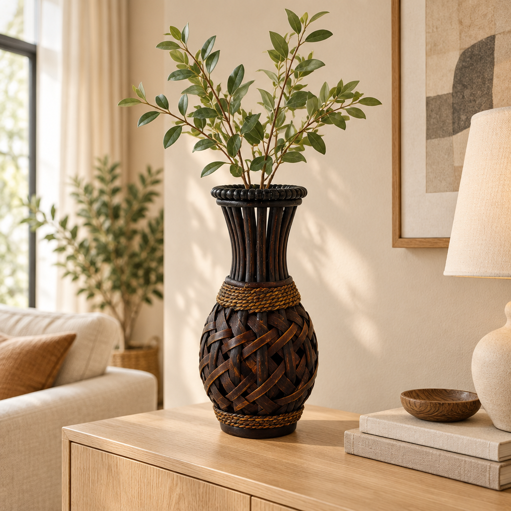 Decorative Bamboo Vase - 30cm