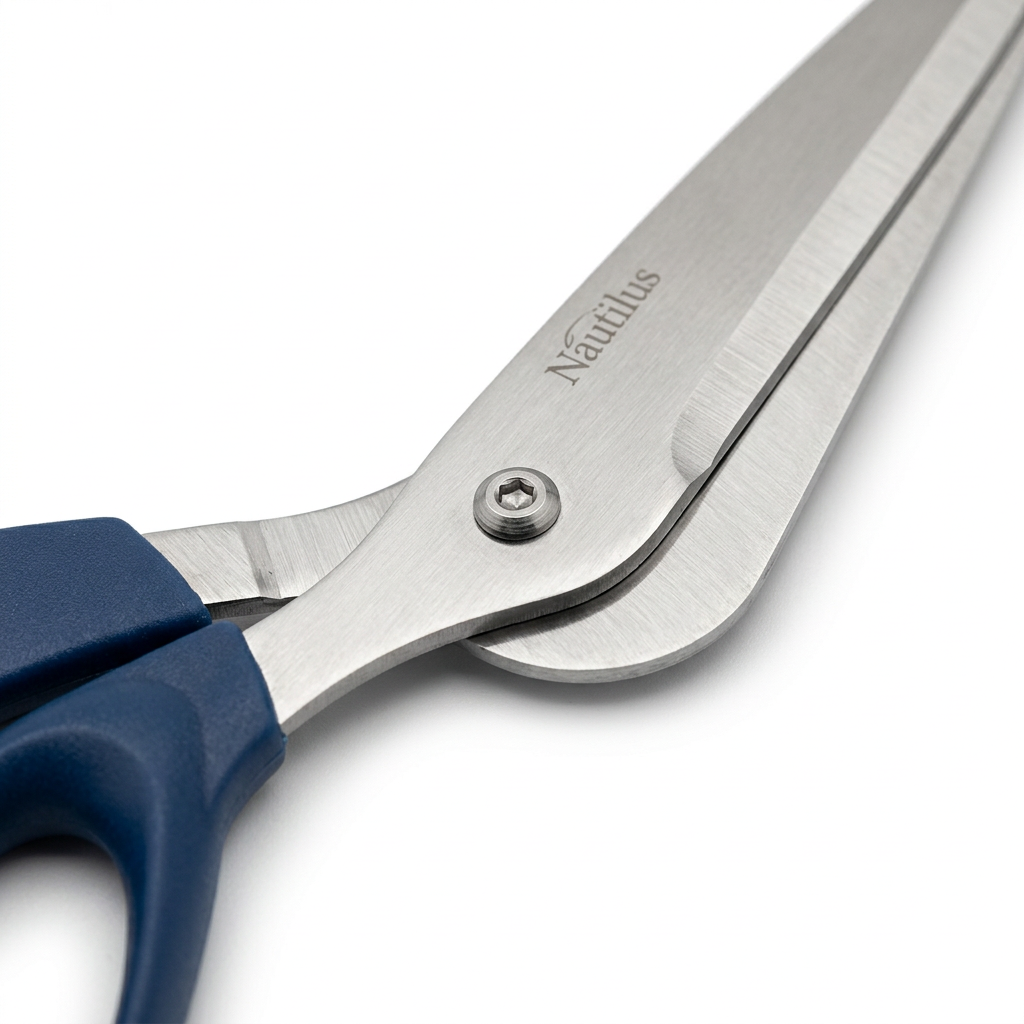 Nautilus Pizza Scissors Navy Blue & Silver - 25cm