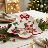 Ceramic Christmas Tree Candy Tray - 26cm