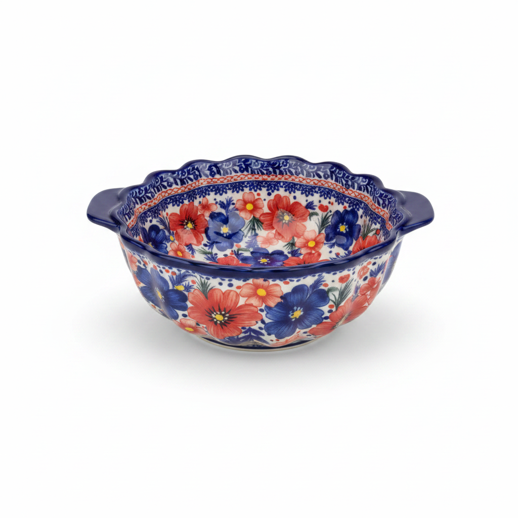New East Sun Ceramic Bowl with Handles - 9.5 Inch