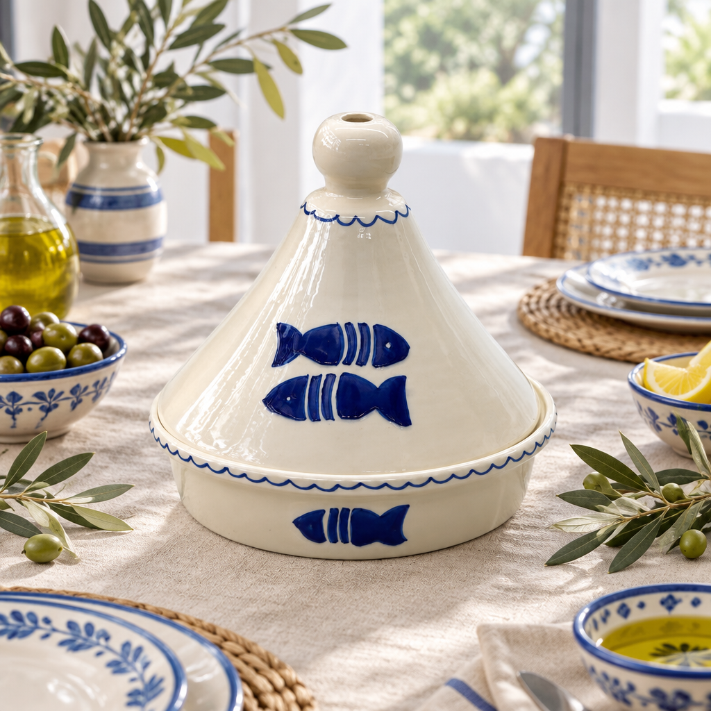 Slama Ceramic Tajine Off-White - 25x25cm