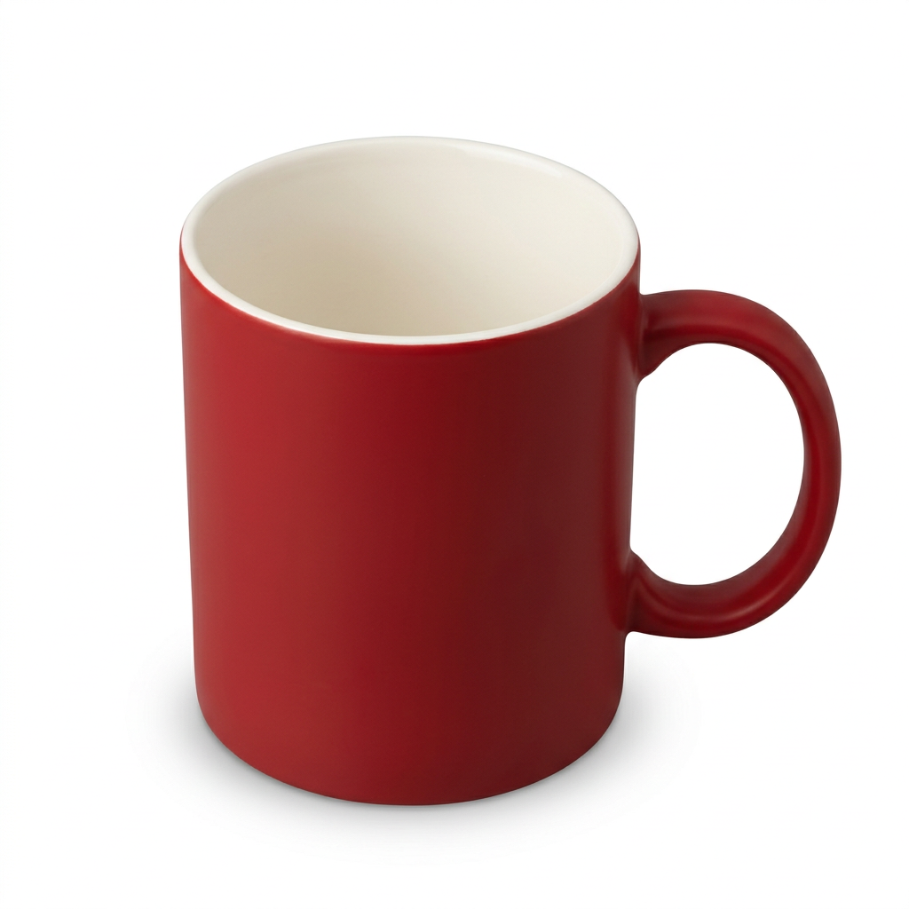 Ceramic Mug with Red & White – 300 ml