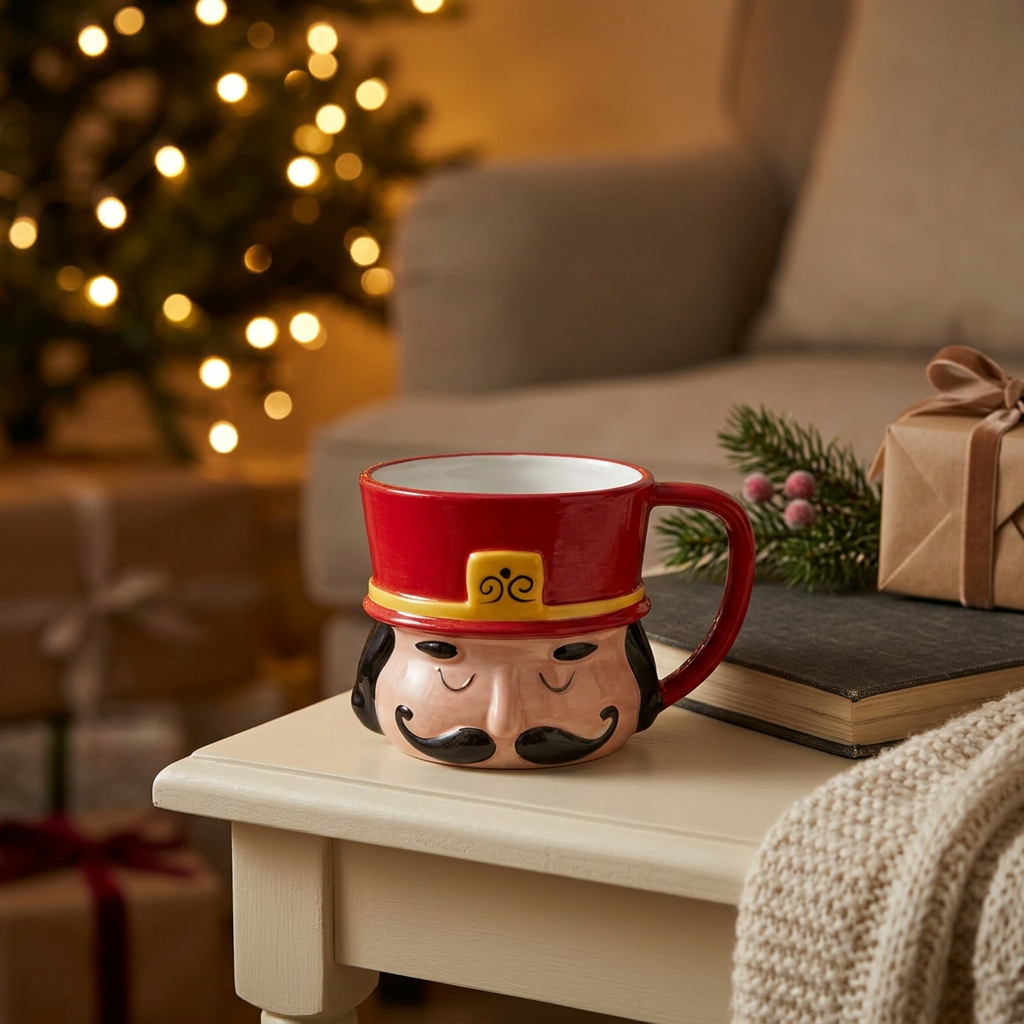 Ceramic Christmas Nutcracker Mug - 350ml