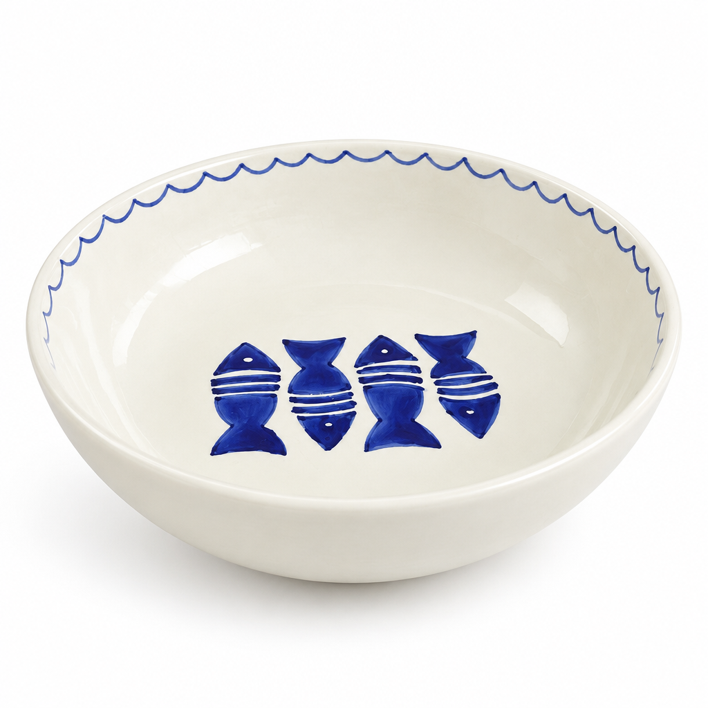 Slama Ceramic Bowl Off White - 20cm