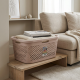 Curver Plastic Storage Basket Dusty Pink - 60×40cm