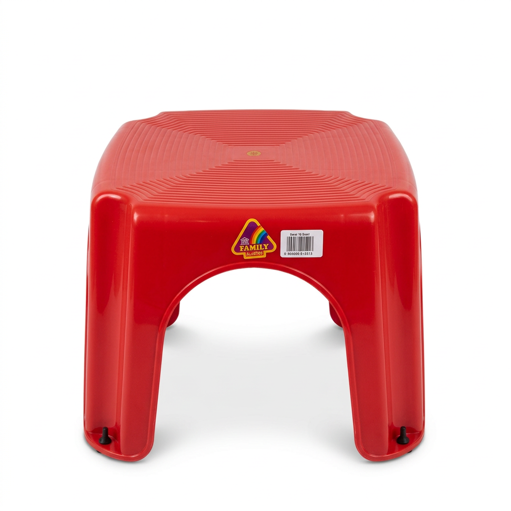 Family Plastic Stool Red - 25×30cm