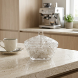 Deli Glass Sugar Pot with Lid – 12cm