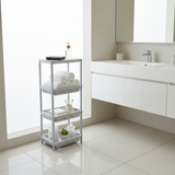 Plastic 3-Tier Storage Rack Light Grey - 80×32×22cm