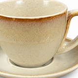 Ceramic Cup and Saucer Set Cream Beige - 300ml