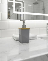 AKDC Plastic Liquid Soap Dispenser – Gray Tone Minimalist Design, Perfect for Modern Bathroom Aesthetic
