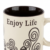 Royalford Ceramic Mug Cream & Dark Brown - 260ml