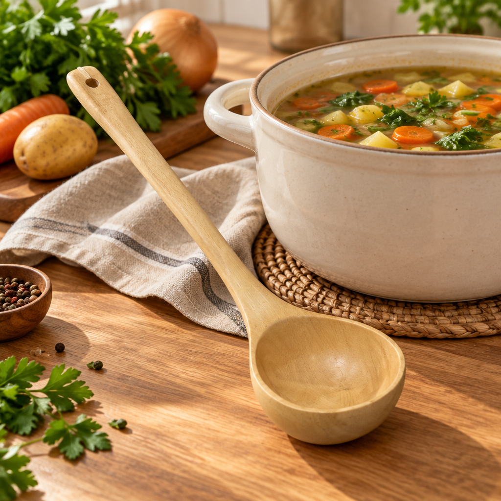 Wooden Soup Ladle - 28cm