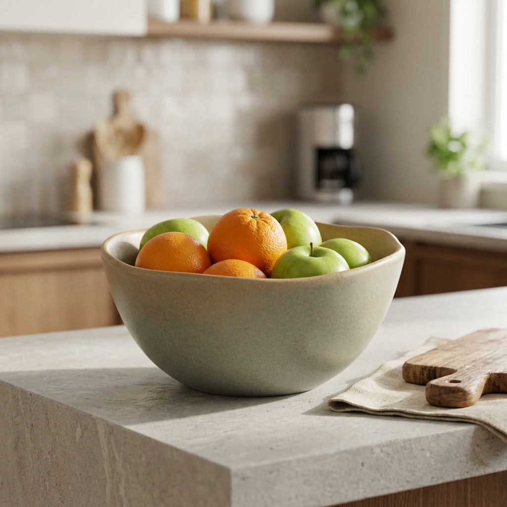 Ceramic Bowl with Wavy Rim – 23cm