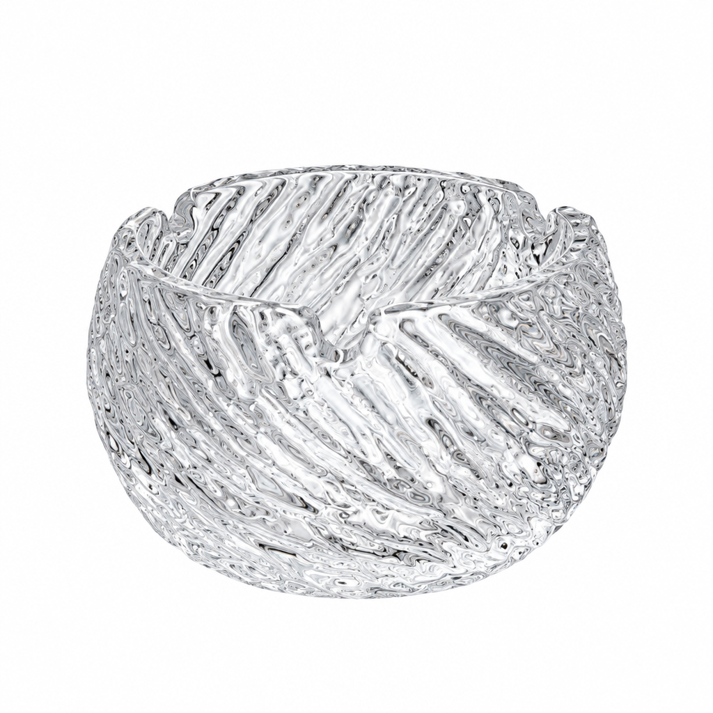 Deli Textured Glass Ashtray - 8×6cm