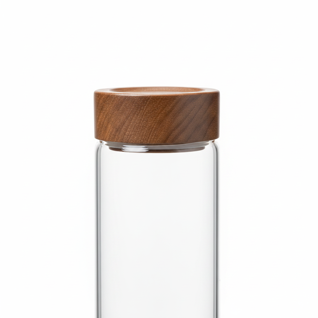Glass Jar with Wooden Lid - 450ml